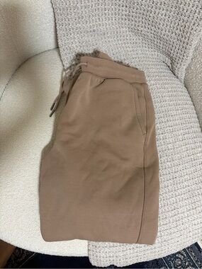 Uniqlo Heattech Pile Lined Taupe Drawstring Sweatpants